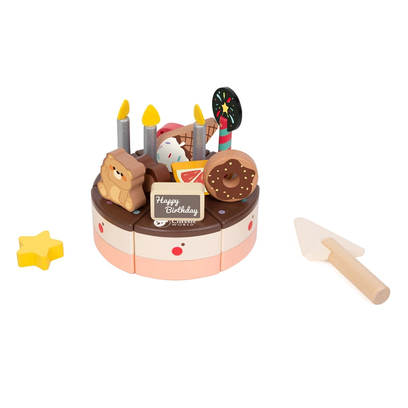 Bộ Đồ Chơi Gỗ Cắt Bánh Kem Sô-Cô-La Chocolate Cake | Classic World