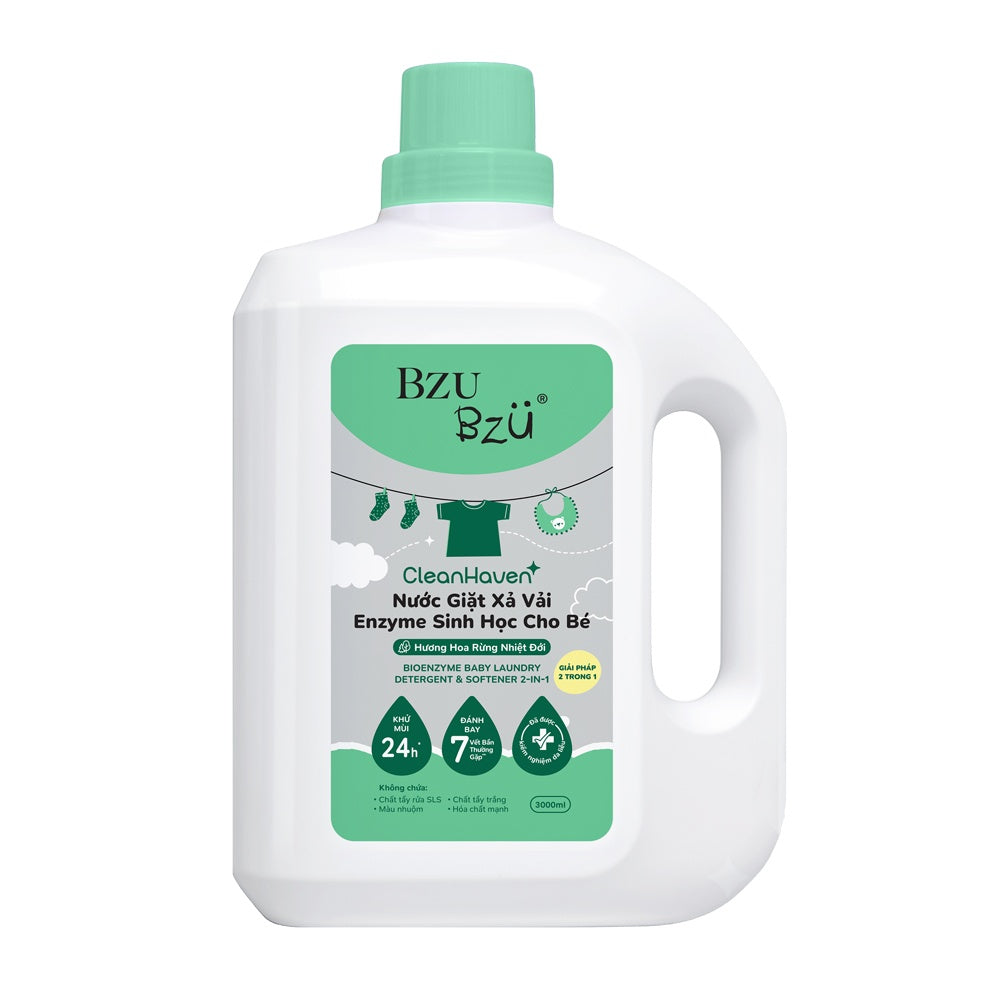Nước Giặt Xả Vải Sinh Học 2 Trong 1 CleanHaven Bioenzyme 3L | BZU BZU