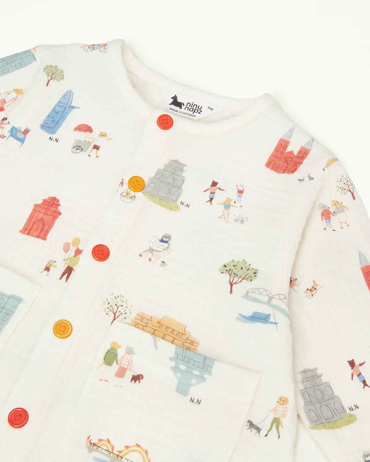 Quần Áo Cho Bé Vi Vu VietNam Body Long Romper (3M-24M) | NINUNAPZ