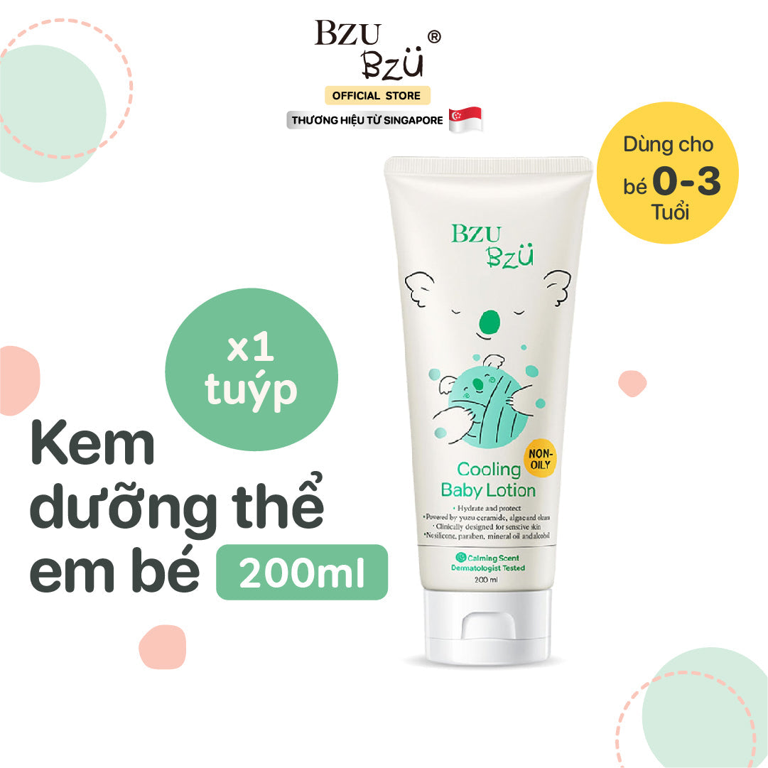 Kem Dưỡng Thể Em Bé Mát Dịu Cooling Baby Lotion | BZU BZU