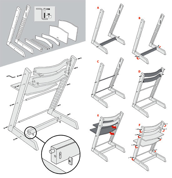 Ghế ăn dặm cho bé cao cấp Stokke Tripp Trapp, tải trọng 136kg, bảo hành 7 năm - Trip Trapp High Chair