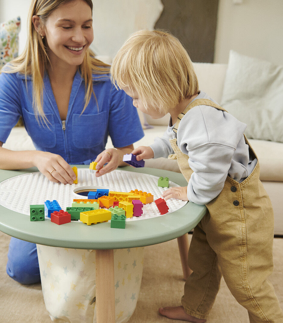 Stokke MuTable children's study and play table, made from natural wood, with safe anti-slip base