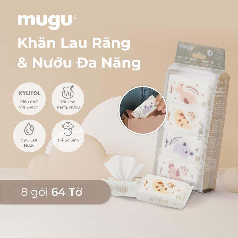 MUG KHĂN ƯỚT ĐA NĂNG LAU RĂNG NƯỚU CHO BÉ