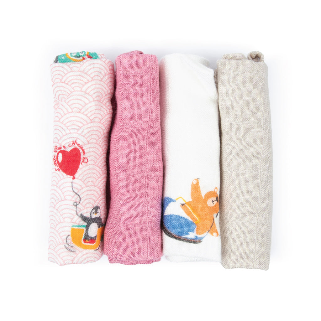 Khăn Mặt Little Rei X Maison Q Họa Tiết Lễ Hội